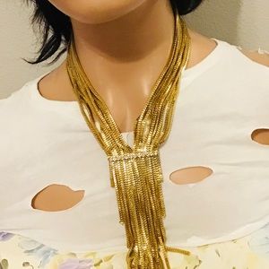 🔥🔥Big and beautiful drop double Necklace pendant surrounded by fashion diamond